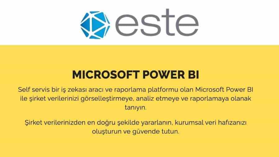 este bilişim Microsoft Power BI