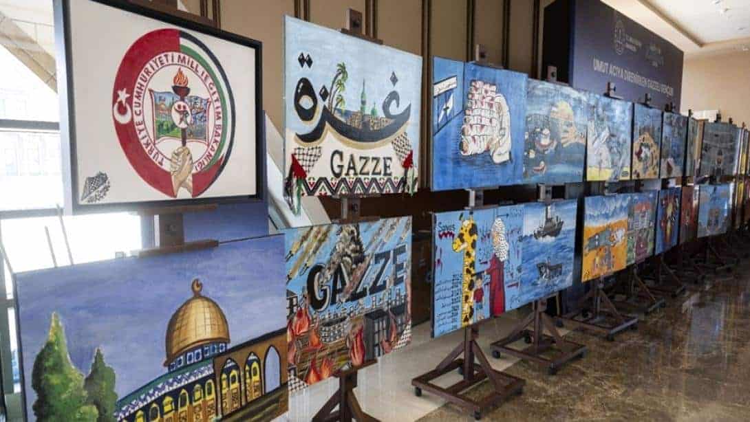 Filistinli Öğrencilerin Resim Sergisi Beştepe’de Ramazan Boyunca Ziyaretçilerini Bekliyor